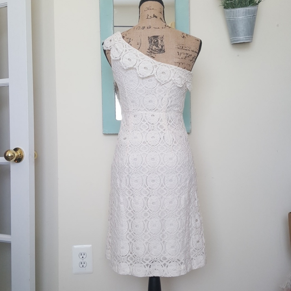 Merona Ivory Lace Ruffle Summer Dress NWOT - Picture 3 of 4